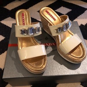Prada wedges NEVER BEEN WORN